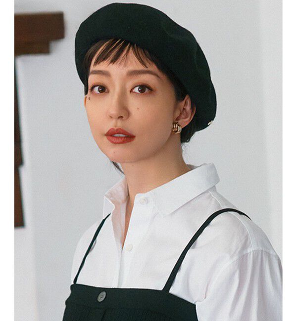 23区「バスク ベレー帽」|キャップ・キャスケット|ブラック系