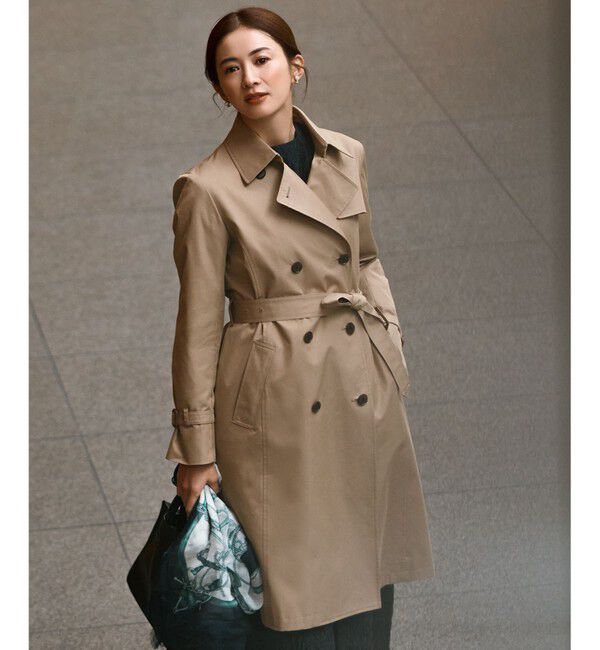 23区「【撥水加工】エアータンブラー TCギャバジン ロング トレンチコート」|トレンチコート|キャメル系