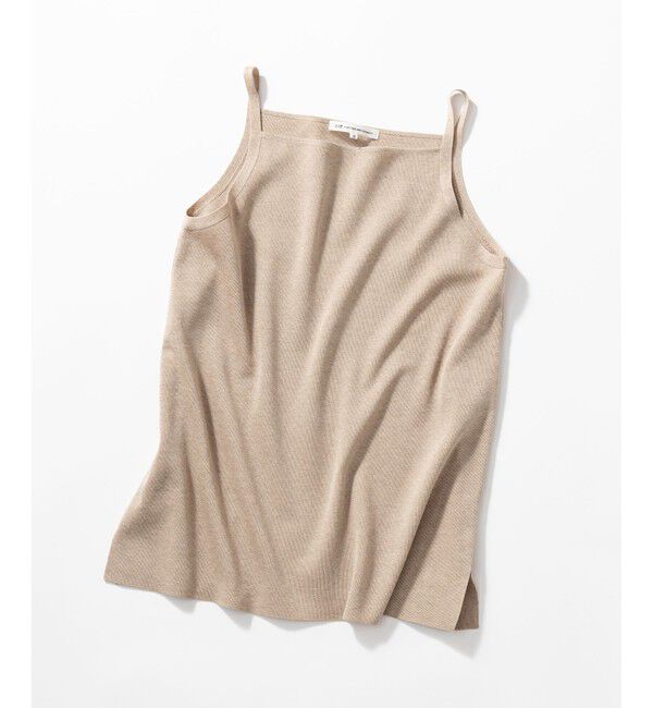 23区「【洗える】シャイニーシアー ニット キャミソール」|キャミソール|ベージュ系