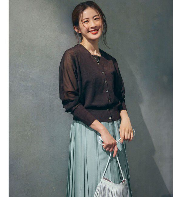 23区「【洗える】シャイニーシアー ニット キャミソール」|キャミソール|