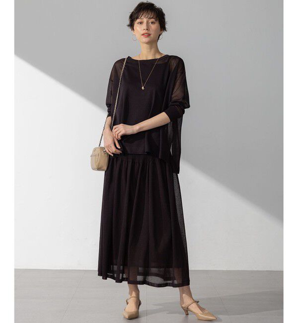 23区「【洗える】シャイニーシアー ニット キャミソール」|キャミソール|