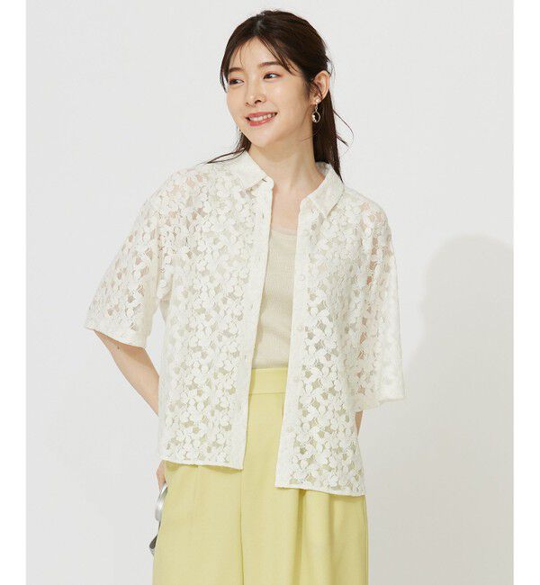 ANY SIS「【洗える】レース シャツ」|シャツ・ブラウス|オフ