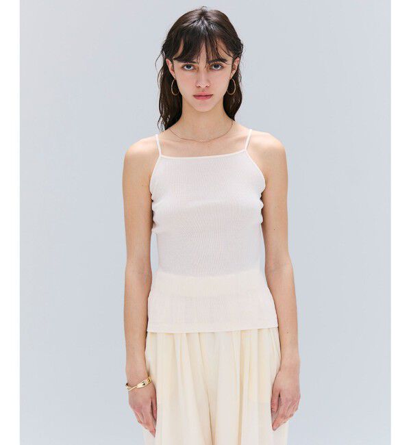 BEIGE,「【洗える・Oggi 10月号掲載】MARINO / コットンリブキャミソール」|Tシャツ・カットソー|Ecru
