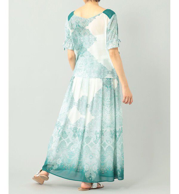 GRACE CONTINENTAL「エスニックプリントギャザートップ」|シャツ・ブラウス|