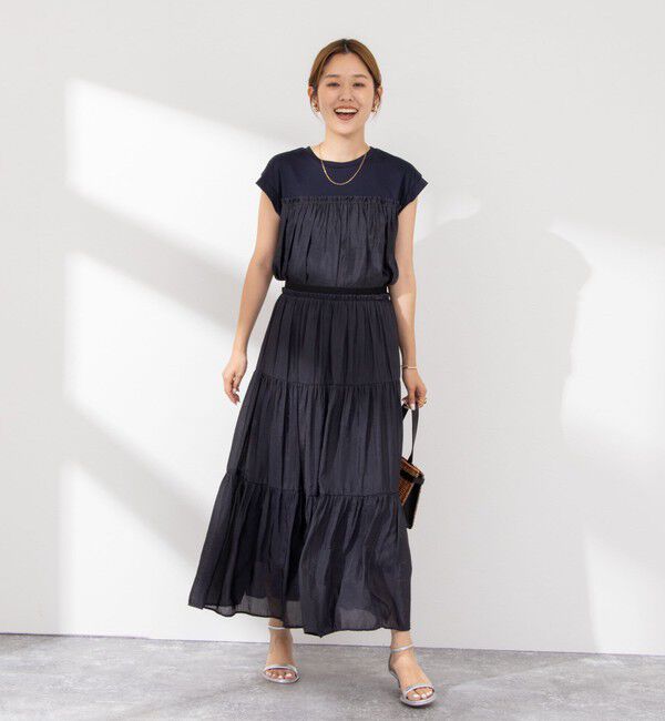 NOLLEY'S「ウォッシャブル割繊ティアードスカート」|スカート|