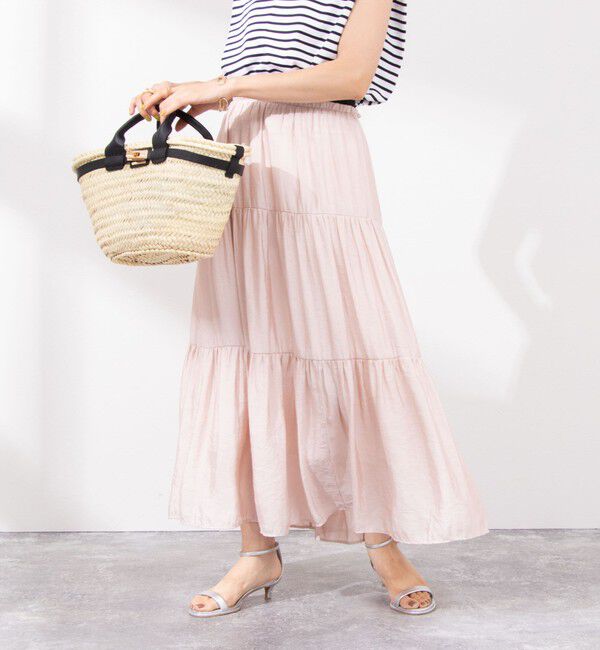 NOLLEY'S「ウォッシャブル割繊ティアードスカート」|スカート|