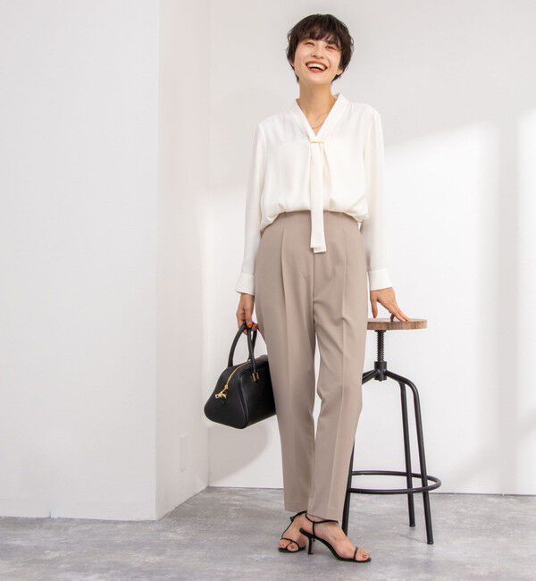 NOLLEY'S sophi「ウォッシャブルストレッチツイルインゴムパンツ」|チノ|