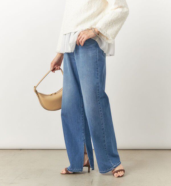 Rie Miller「【RM denim】スリットフレアハイウエストデニム」|デニム|