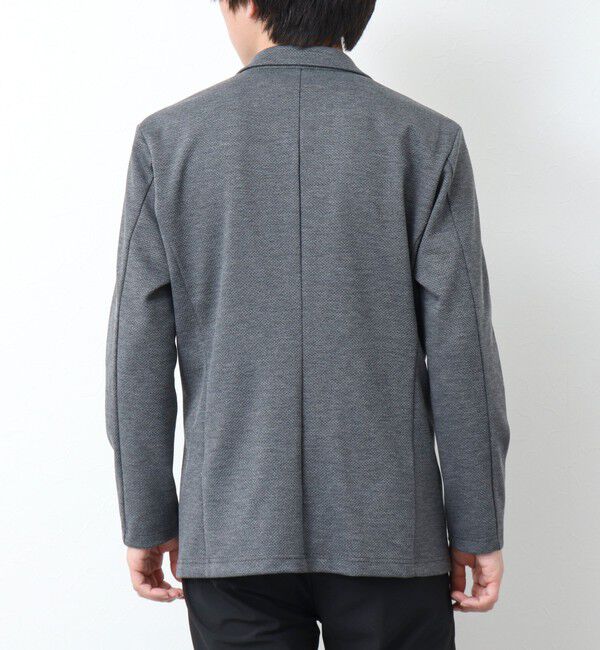 Stutostein「ハニカムジャガード テーラーカーディガン ジャケット」|テーラードジャケット|