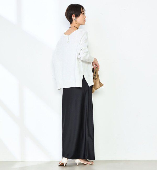 NOLLEY'S「◇【WEB限定】デザインサテンバイアスタイトスカート」|スカート|