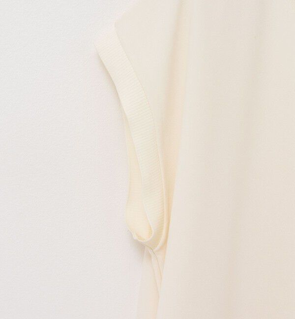 Rie Miller「《セットアップ対応》《手洗い可能》ダンボールジョーゼット袖リブマキシ丈ワンピース」|ワンピース|