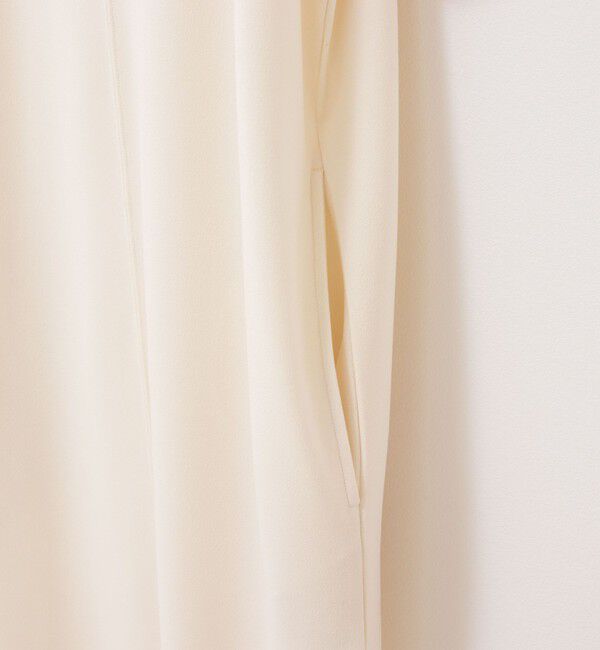 Rie Miller「《セットアップ対応》《手洗い可能》ダンボールジョーゼット袖リブマキシ丈ワンピース」|ワンピース|