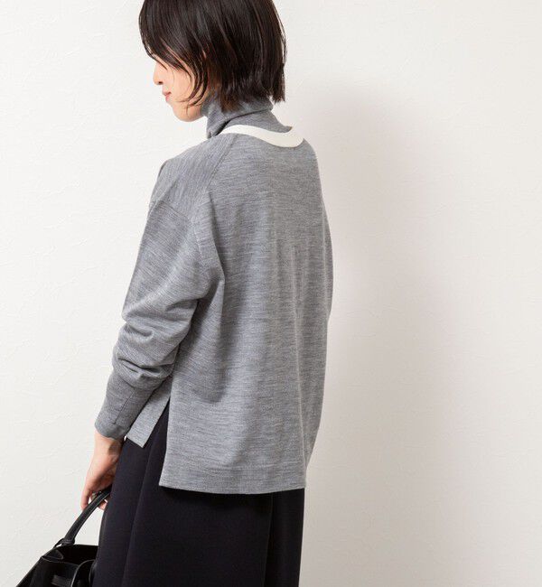 NOLLEY'S「《手洗い可能》《アンサンブル対応》18G天竺ゆったりVネックカーディガン」|カーディガン|