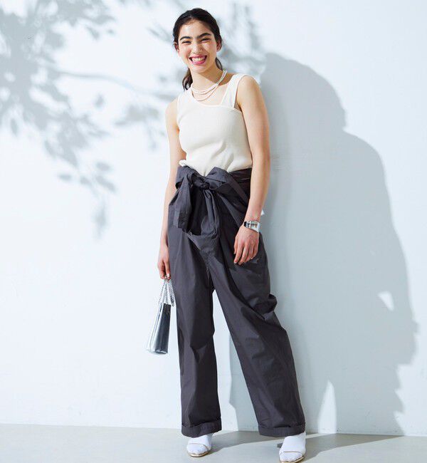 fredy emue「ニットライクテレコアシメタンクトップ」|Tシャツ・カットソー|