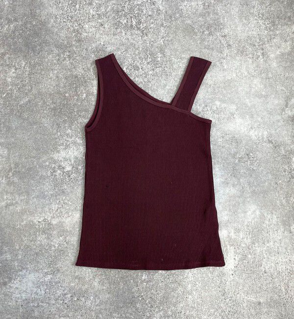 fredy emue「ニットライクテレコアシメタンクトップ」|Tシャツ・カットソー|