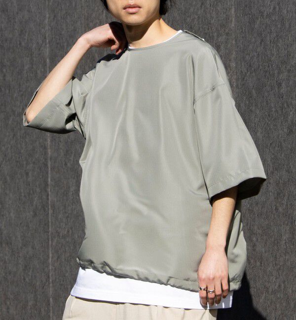 GLOSTER「【TAION/タイオン】GLOSTER別注 ミリタリー Ripstop 半袖Tシャツ」|Tシャツ・カットソー|セージグリーン