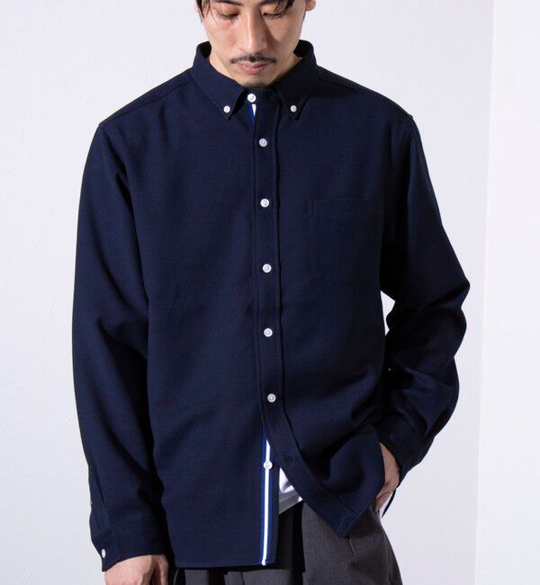 GLOSTER「【ビジカジ対応】【GLOSTER/グロスター】ニットテープ 鹿の子 ボタンダウンシャツ」|シャツ・ブラウス|