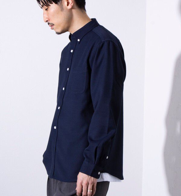 GLOSTER「【ビジカジ対応】【GLOSTER/グロスター】ニットテープ 鹿の子 ボタンダウンシャツ」|シャツ・ブラウス|