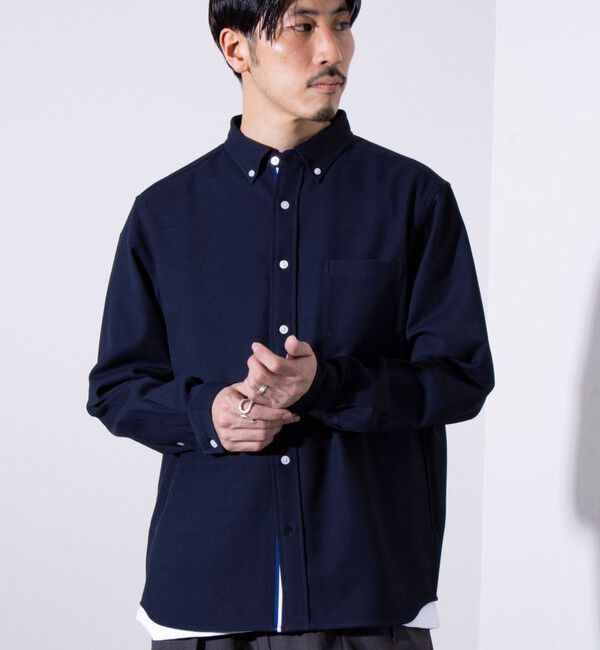 GLOSTER「【ビジカジ対応】【GLOSTER/グロスター】ニットテープ 鹿の子 ボタンダウンシャツ」|シャツ・ブラウス|