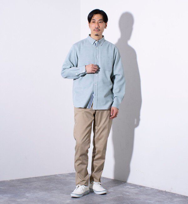 GLOSTER「【ビジカジ対応】【GLOSTER/グロスター】ニットテープ 鹿の子 ボタンダウンシャツ」|シャツ・ブラウス|