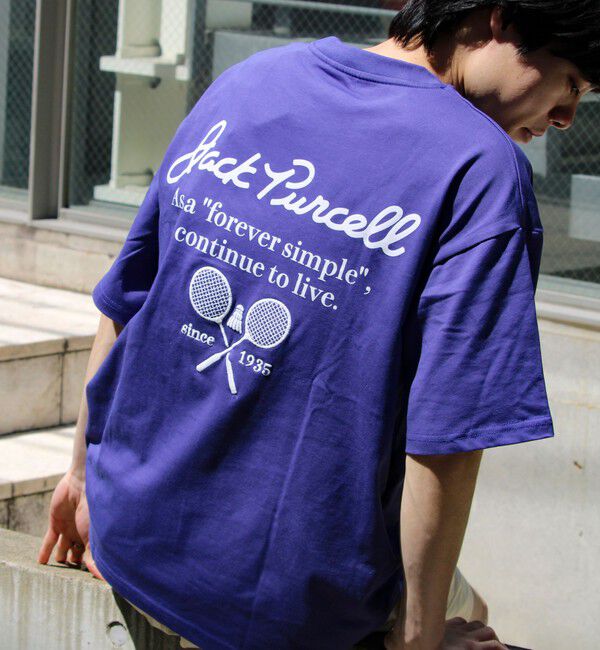 GLOSTER「【Jack Purcell/ジャックパーセル】コーマ天竺 バックプリント グラフィックTシャツ」|Tシャツ・カットソー|ブルー系その他
