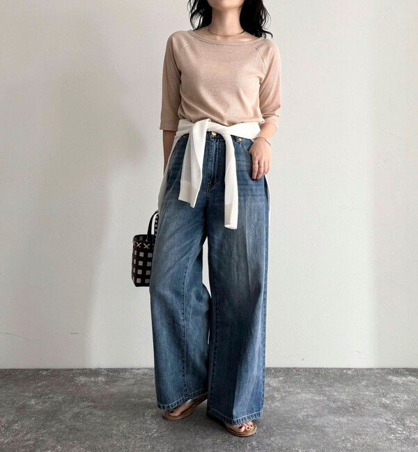 fredy emue「ラメテレコボートネックカットソー」|Tシャツ・カットソー|