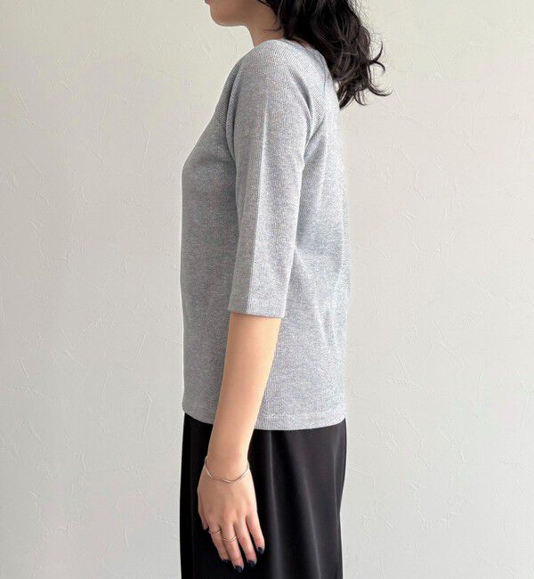 fredy emue「ラメテレコボートネックカットソー」|Tシャツ・カットソー|