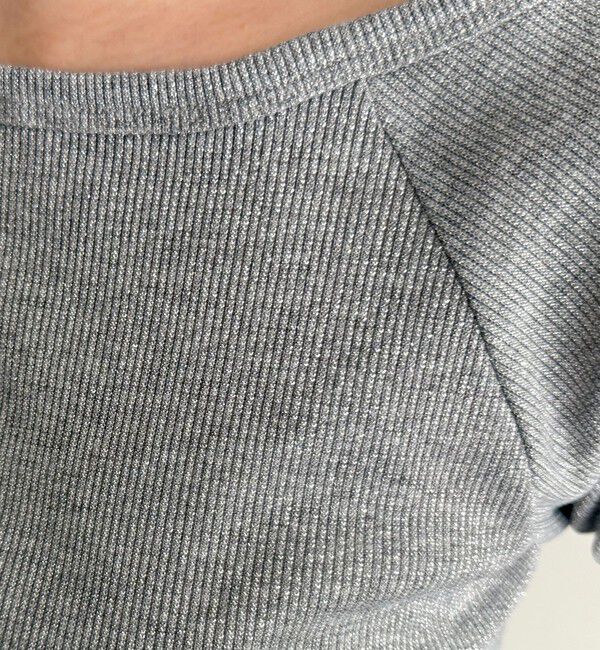 fredy emue「ラメテレコボートネックカットソー」|Tシャツ・カットソー|