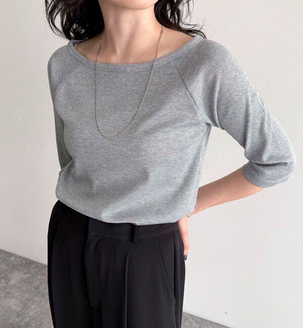 fredy emue「ラメテレコボートネックカットソー」|Tシャツ・カットソー|