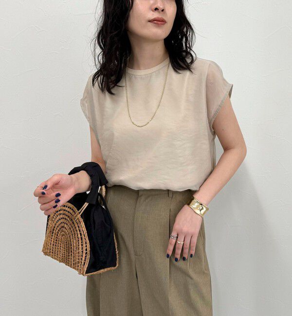 fredy emue「シアーオーガンジーレイヤードノースリーブブラウス」|シャツ・ブラウス|ベージュ