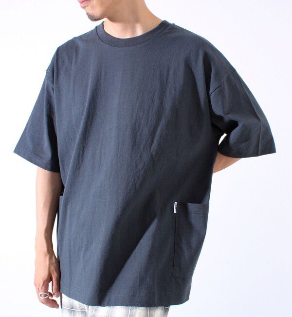 GLOSTER「【GLOSTER/グロスター】バックステッチ サイドポケットTシャツ ビックシルエット」|Tシャツ・カットソー|
