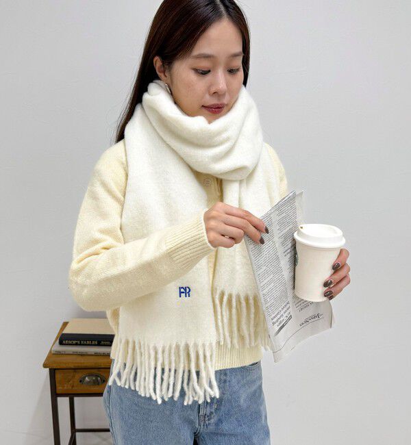 fredy emue「ライトブークレ無地マフラー45」|マフラー|