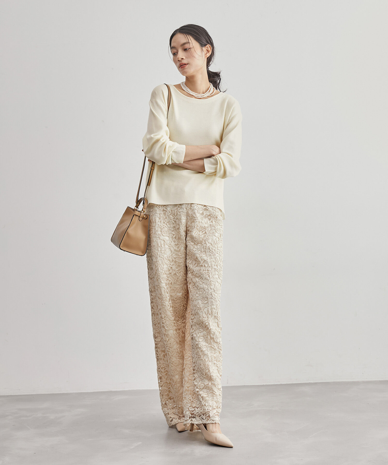 ROPE「ハイゲージニットプルオーバー/一部アンサンブル対応【雑誌掲載】」|ニット・セーター|