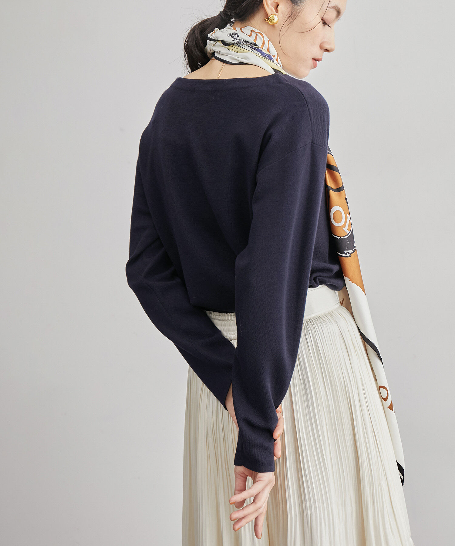 ROPE「ハイゲージニットプルオーバー/一部アンサンブル対応【雑誌掲載】」|ニット・セーター|ネイビー(40)