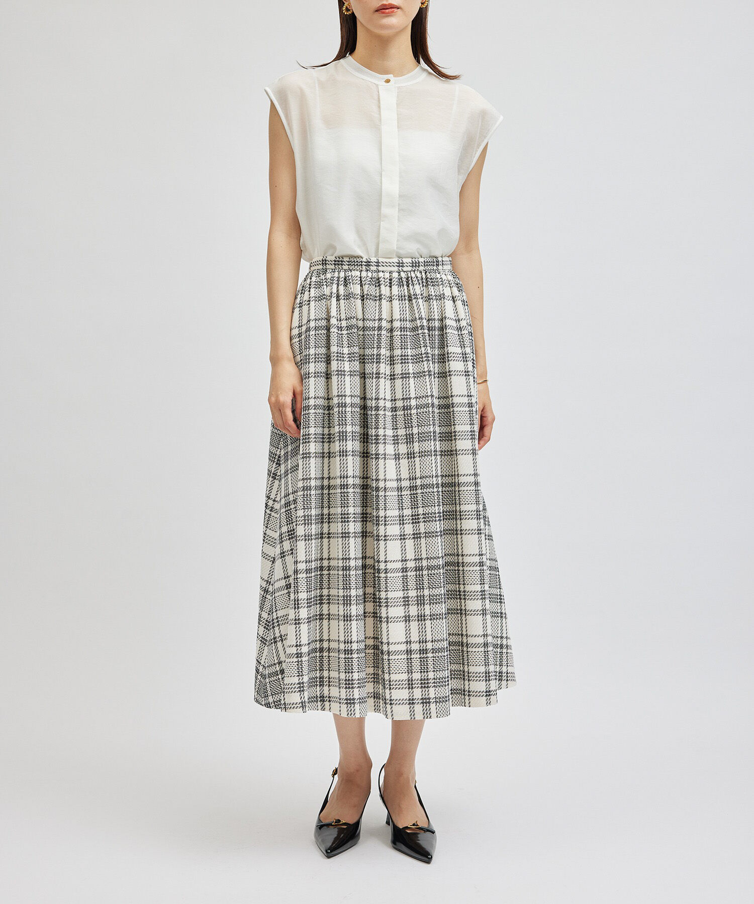 ROPE「布帛コンビフレンチスリーブ」|Tシャツ・カットソー|