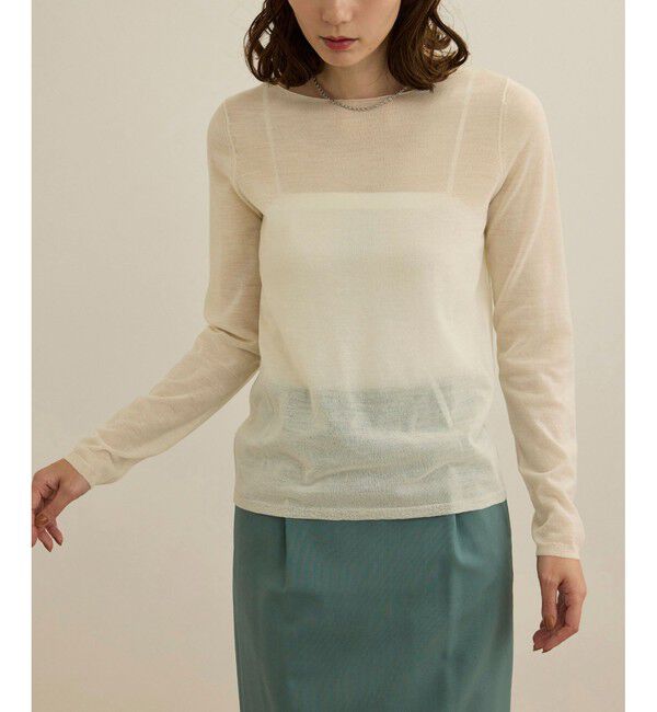 ROPE「【COFIL（コフィル）】シアーボートネックカットソー」|カーディガン|