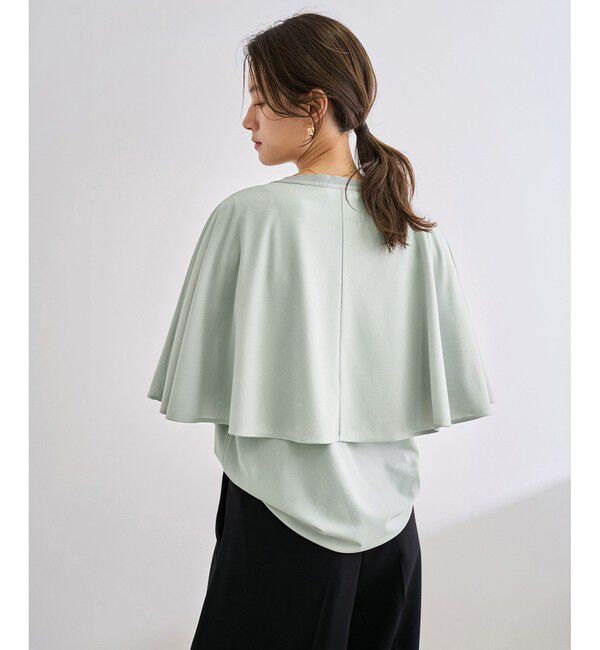 ROPE「【洗える】ケープスリーブ リンキングブラウス」|シャツ・ブラウス|