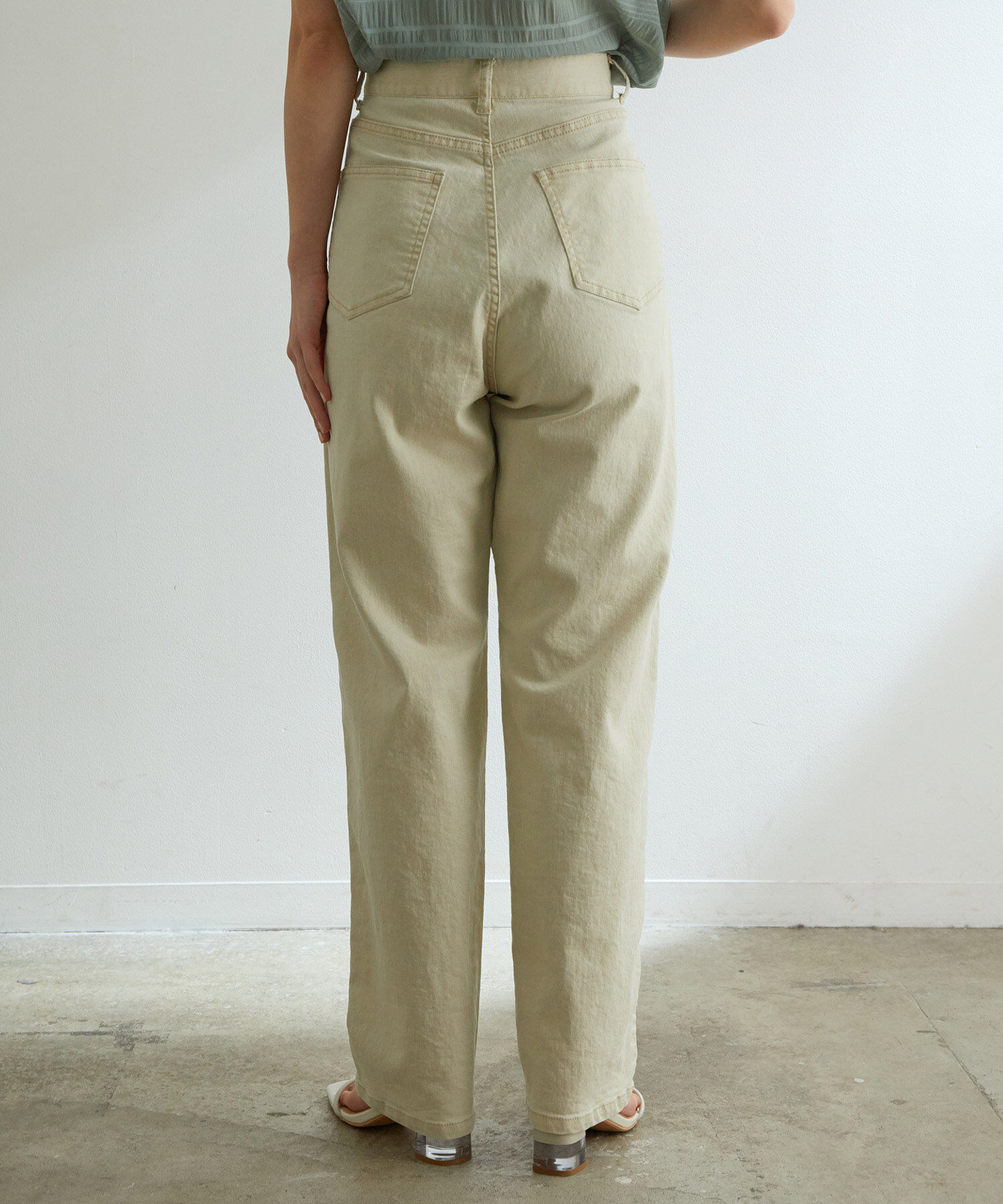 VIS「ツイル＆デニムストレートパンツ」|デニム|