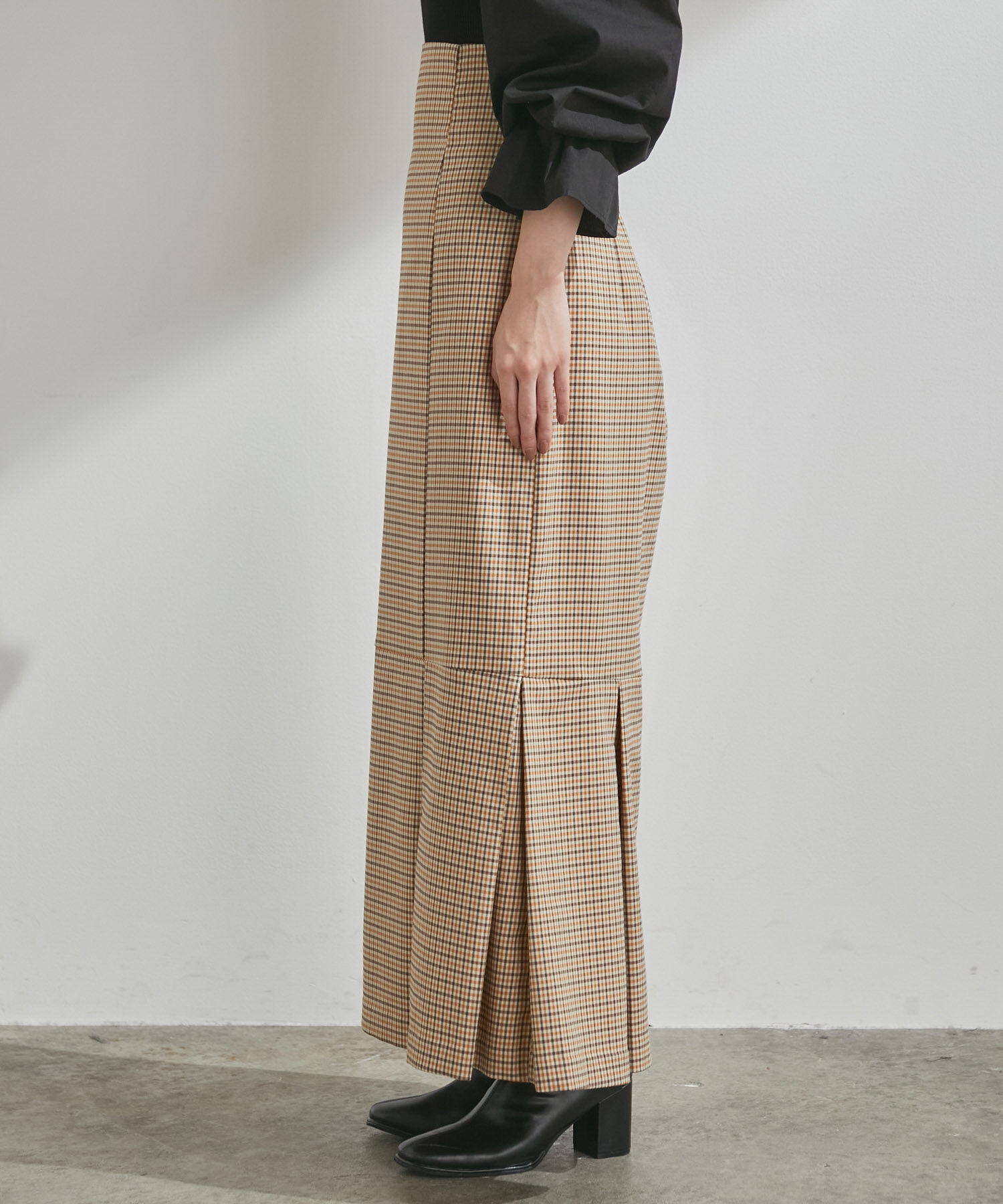 VIS「女性らしさを引き立つ、チェックアソートマーメイドスカート」|スカート|