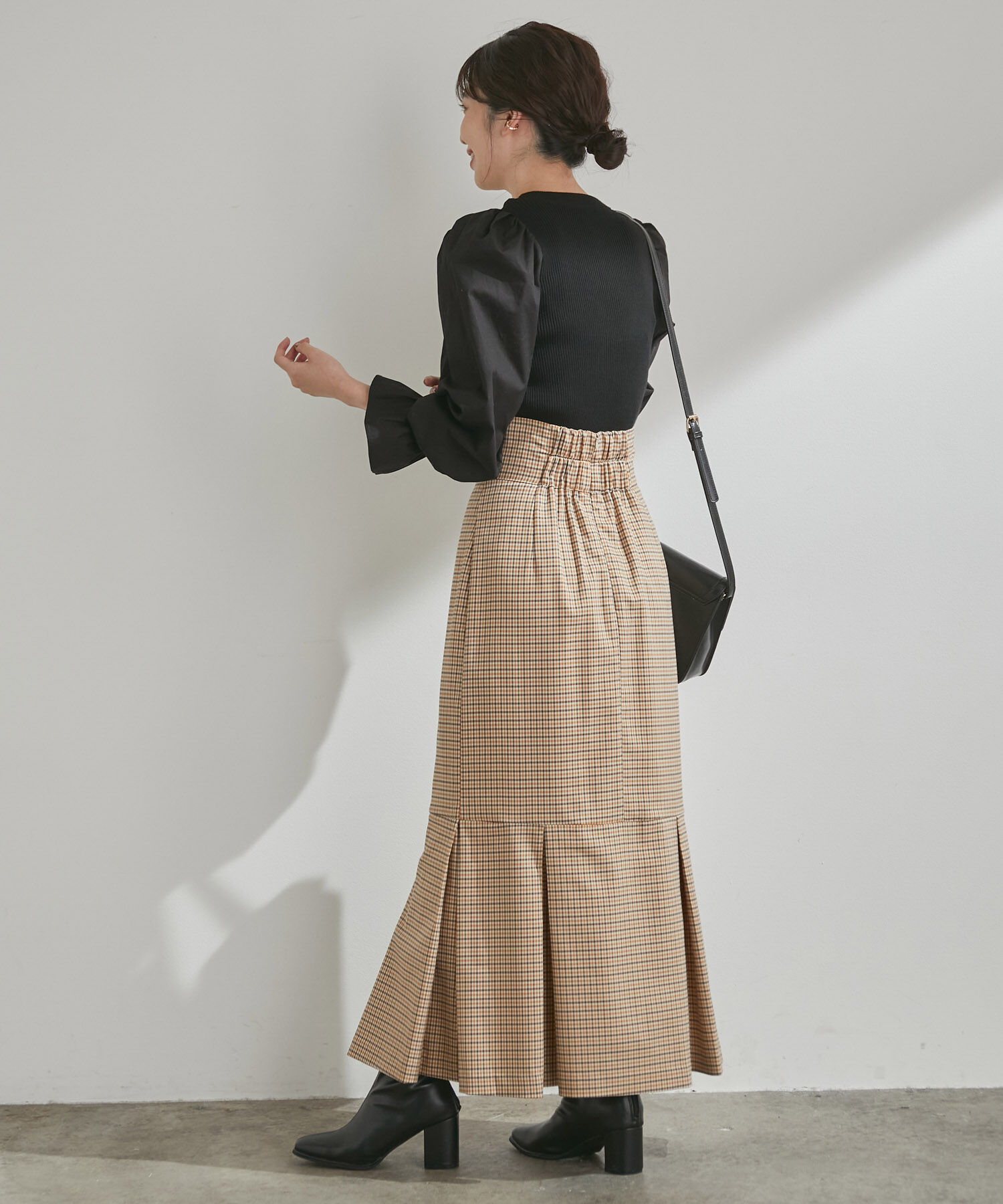 VIS「女性らしさを引き立つ、チェックアソートマーメイドスカート」|スカート|