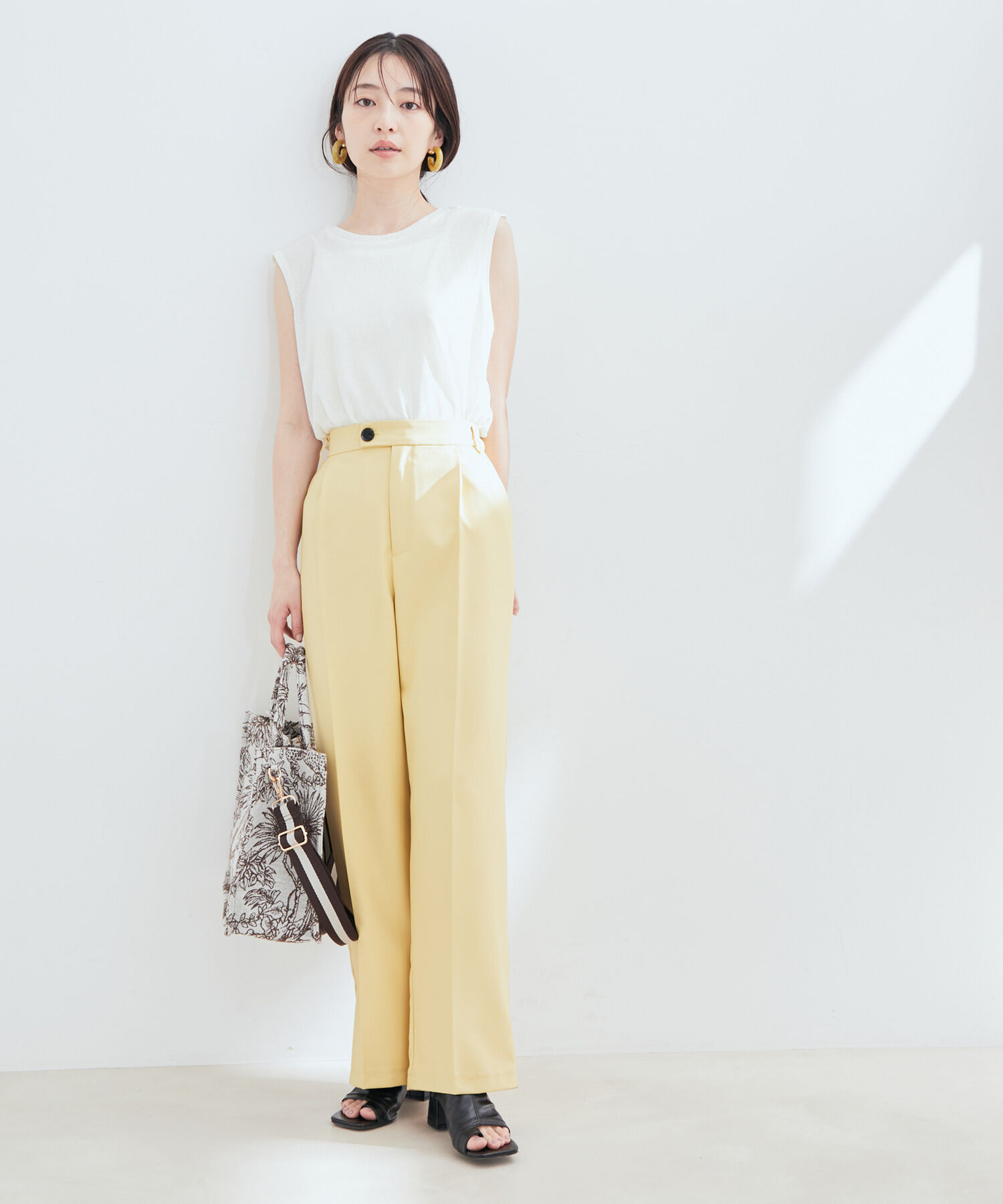 vis-a-vis「【WEB限定】シアーボックスノースリーブトップス」|Tシャツ・カットソー|