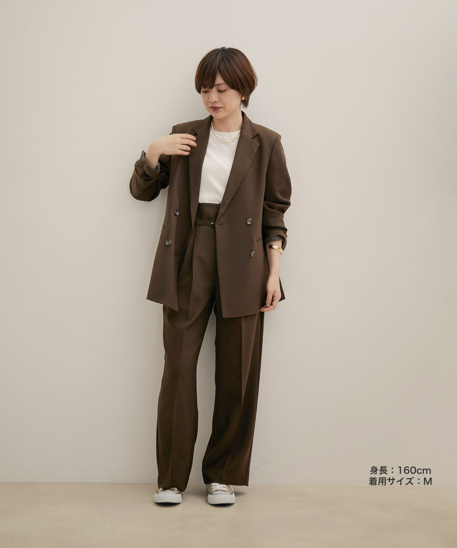 VIS「【Washable・EASY CARE】エコウールタッチワイドパンツ【sustainable】」|スラックス|