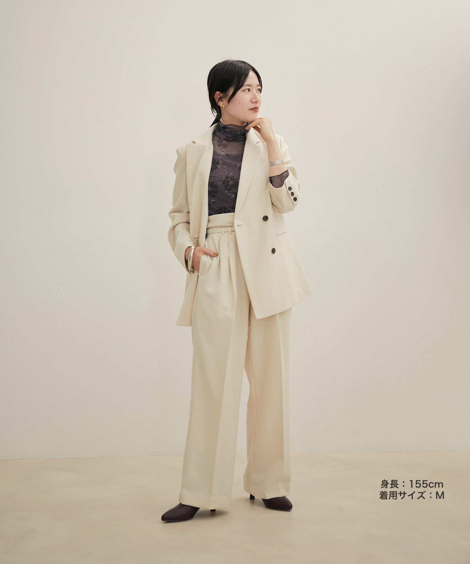 VIS「【Washable・EASY CARE】エコウールタッチジャケット【sustainable】」|テーラードジャケット|