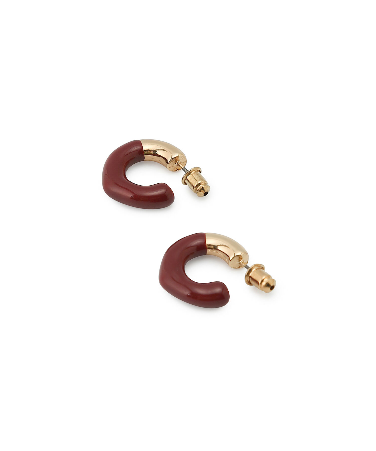 VIS「ハーフカラーピアス」|ピアス|ブラウン(22)