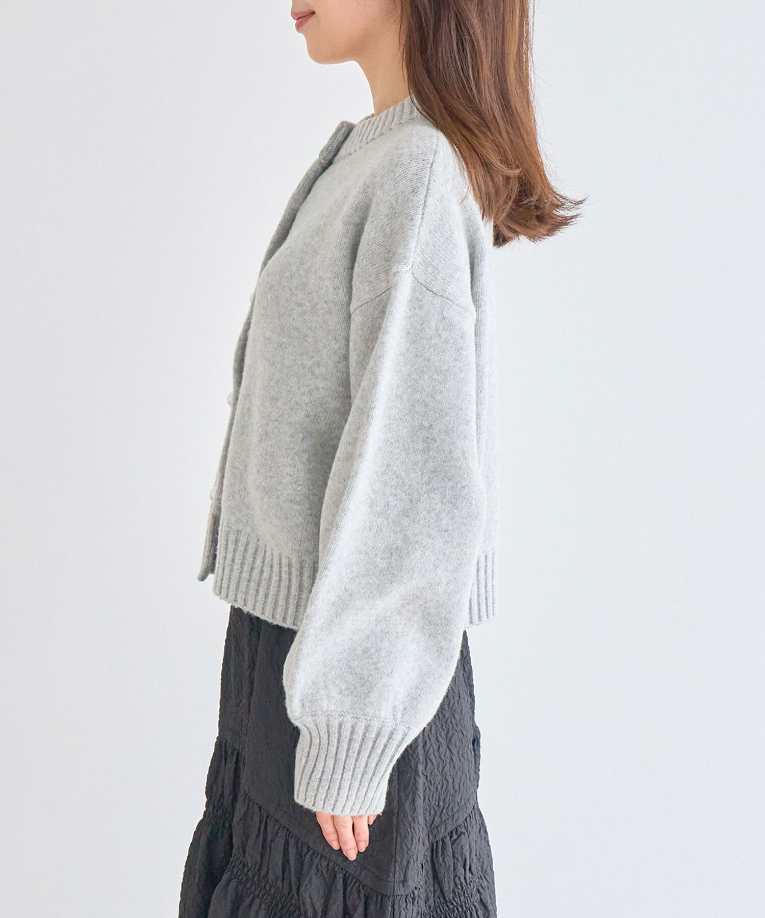 VIS「【シリーズ累計販売数3万点超え！】BIGパール釦カーディガン【新色】【洗える】」|カーディガン|