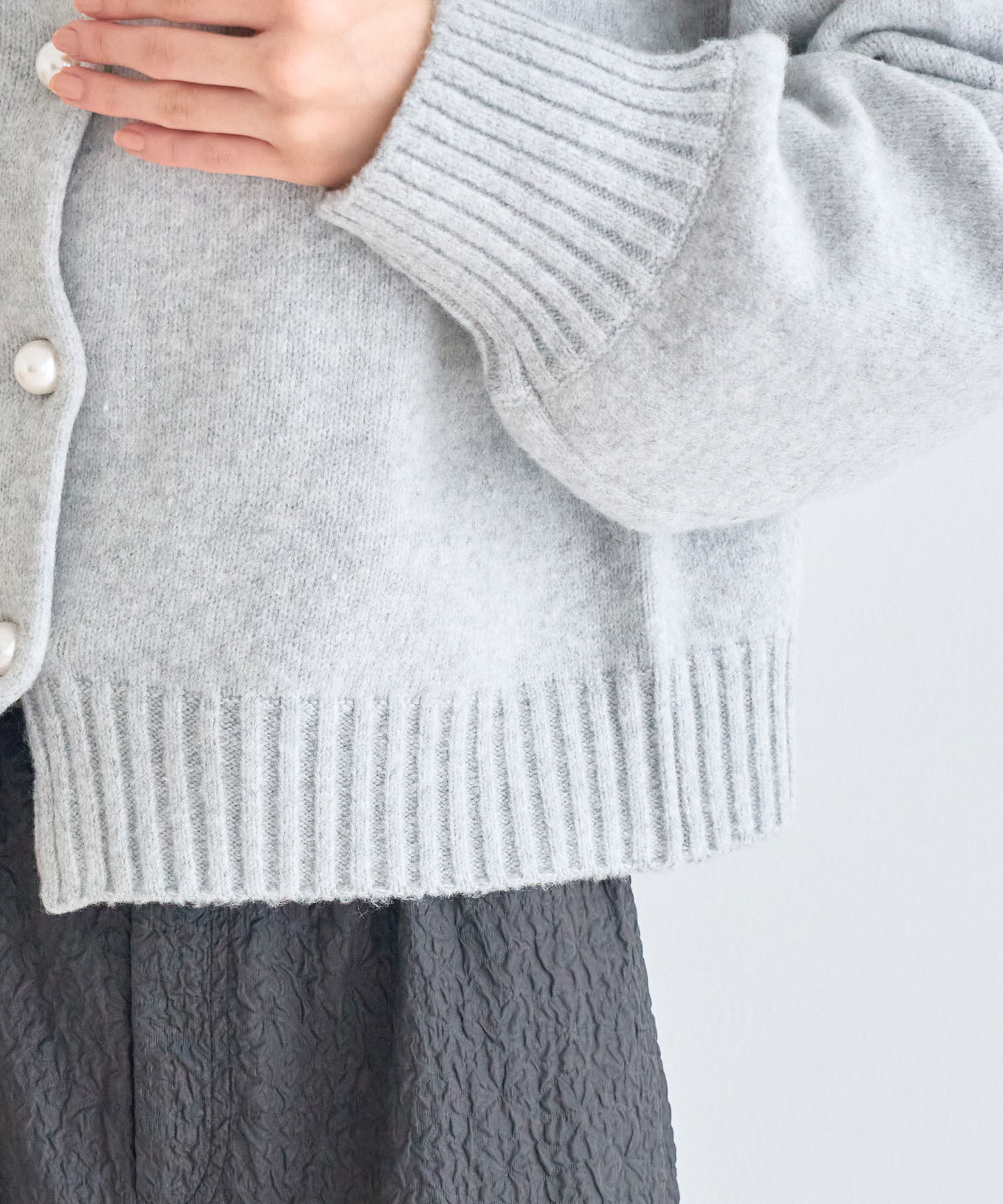 VIS「【シリーズ累計販売数3万点超え！】BIGパール釦カーディガン【新色】【洗える】」|カーディガン|