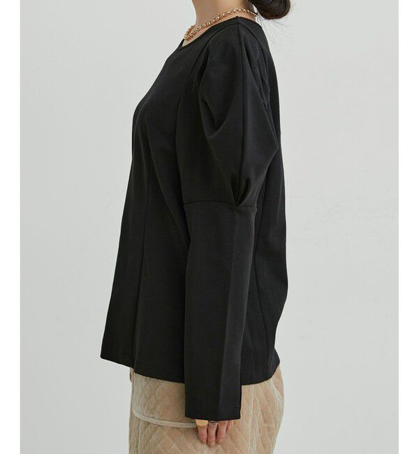 VIS「【洗える】タックボリュームスリーブカットソー」|Tシャツ・カットソー|