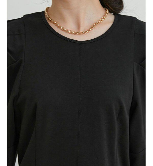 VIS「【洗える】タックボリュームスリーブカットソー」|Tシャツ・カットソー|