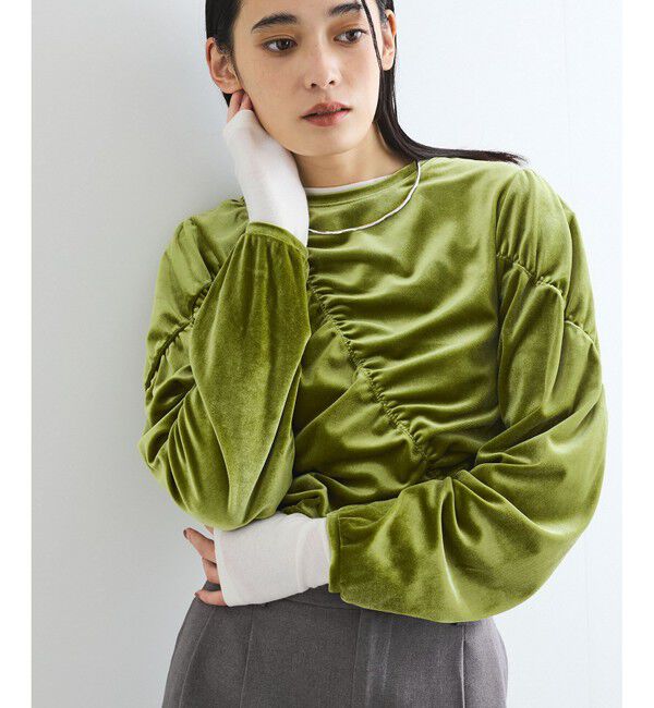 VIS「【洗える】ベロアシャーリングプルオーバー」|Tシャツ・カットソー|グリーンサブ