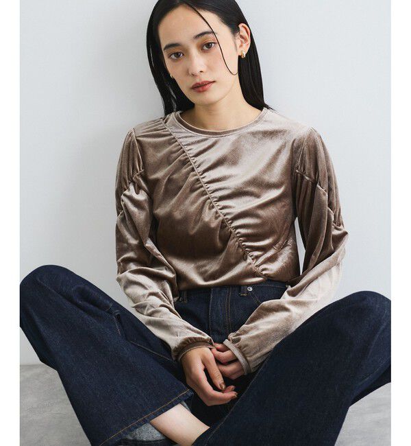 VIS「【洗える】ベロアシャーリングプルオーバー」|Tシャツ・カットソー|